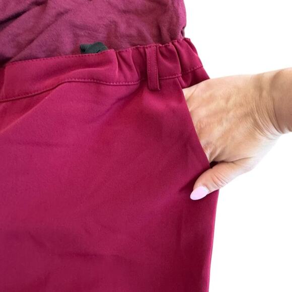 PIETRO BRUNELLI Freddie Wide Leg Maternity Trouser Pants Wine Red Size Medium - Picture 11 of 16